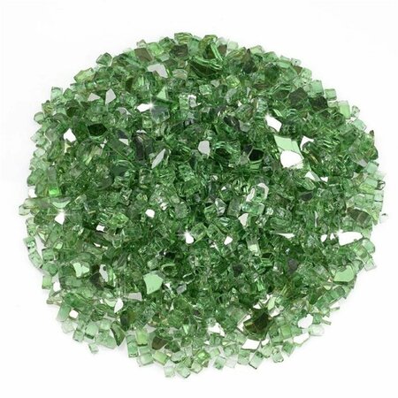 MARQUEE PROTECTION 0.25 in. Evergreen Reflective Fire Glass - 10 lbs MA2823053